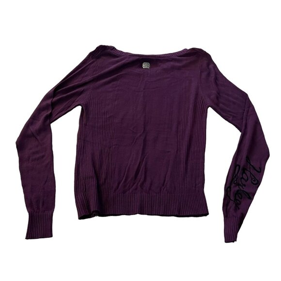 Harley Davidson Motorclothes Womens‎ Dark Purple Sweater Pure Viscose Size Large - Picture 3 of 10